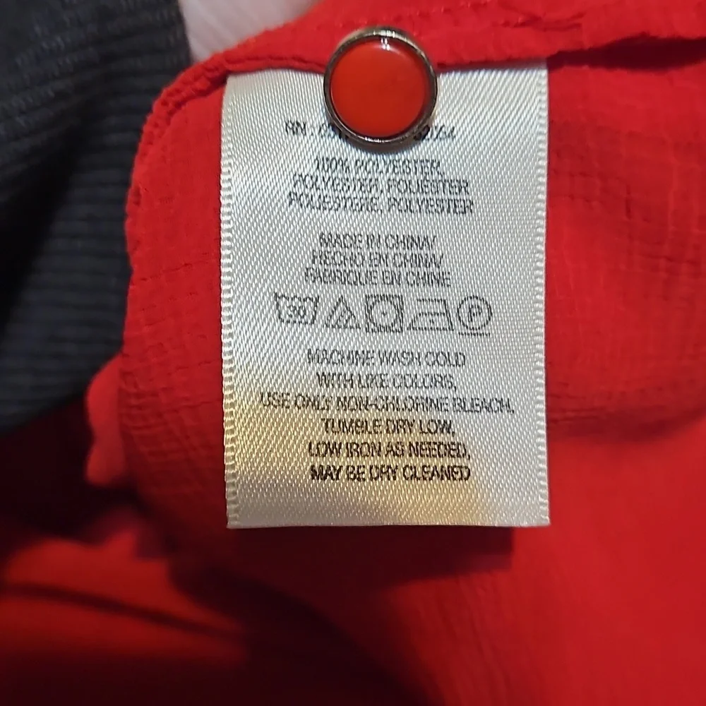 NWT Maeve By Anthropologie Lavoie Red  Blouse - Picture 8 of 10